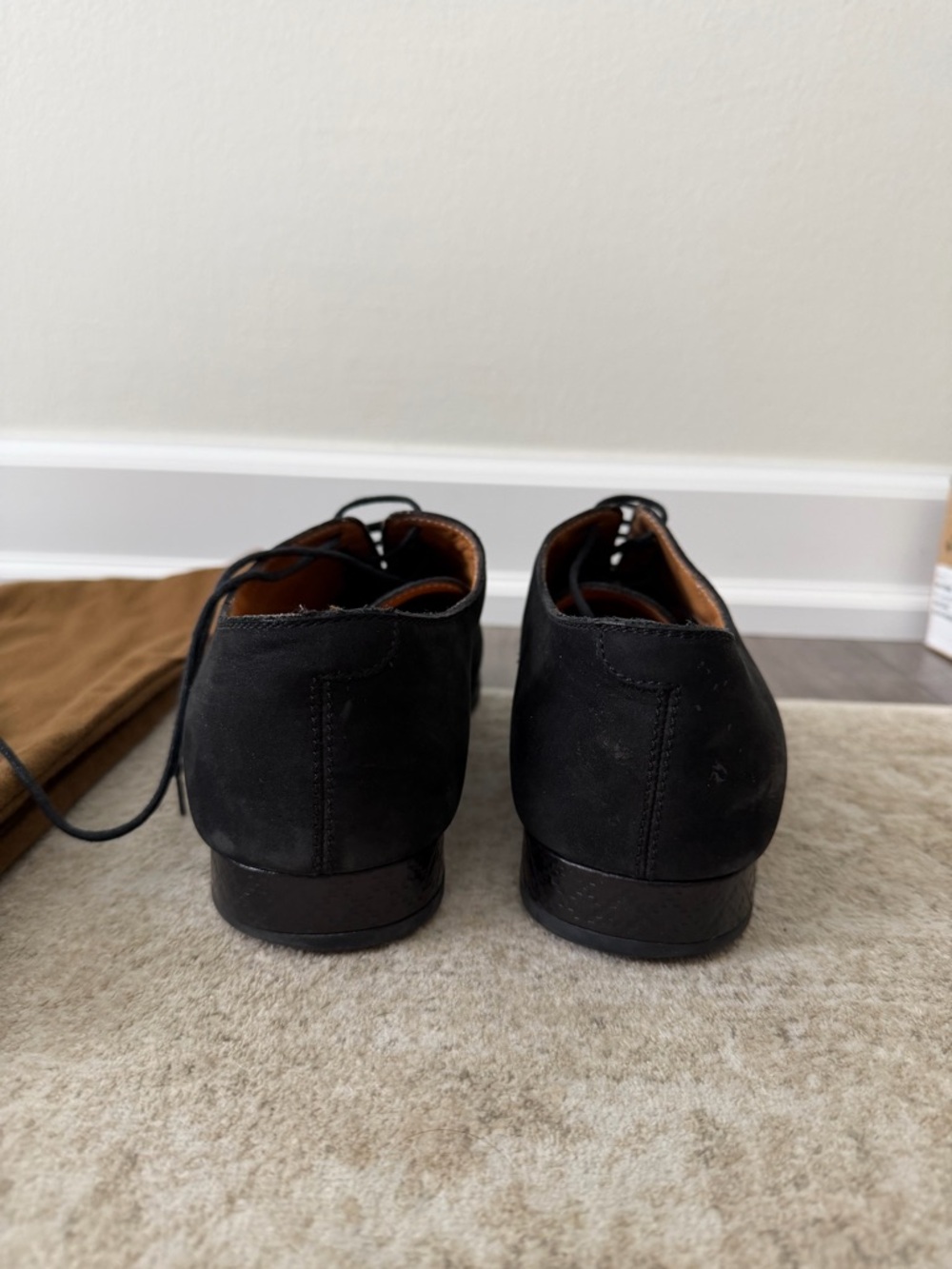 Gucci Black Suede Cap-Toe Derby Shoes - Picture 6 of 8